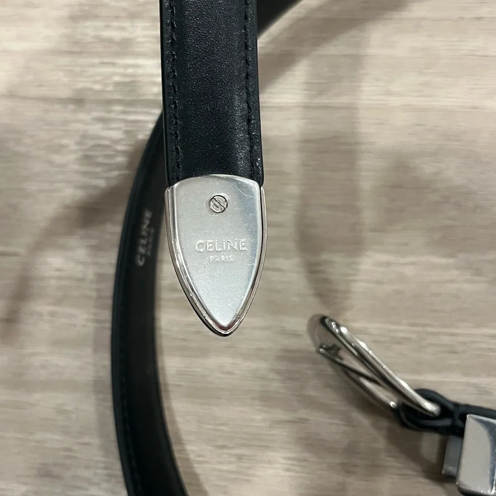 CELINE WESTERN BELT TAURILLON LEATHER 90